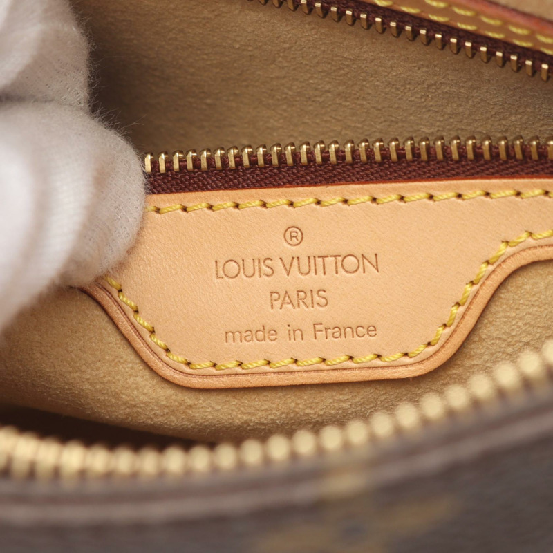 路易威登 Looping MM 單肩包 M51146 Monogram 帆布皮革棕色二手-3