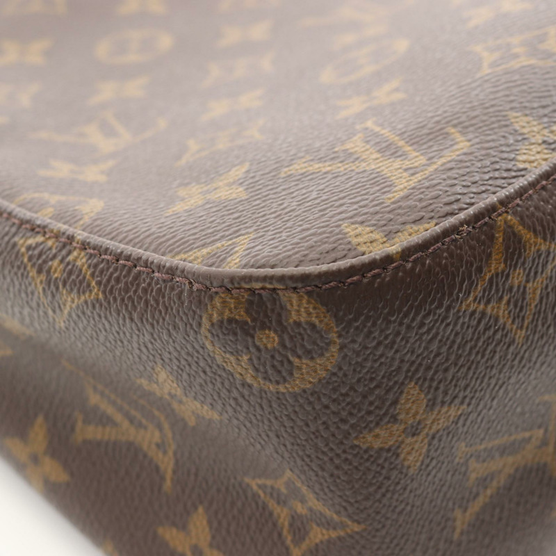 路易威登 Looping MM 單肩包 M51146 Monogram 帆布皮革棕色二手-5