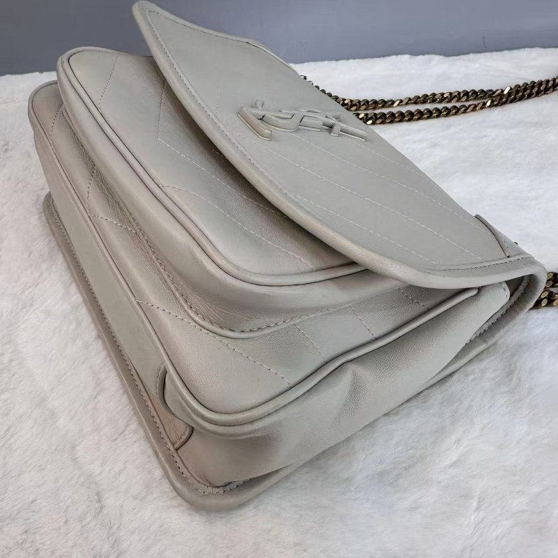 YSL Saint Laurent Sac MNG Niki bag 奶油白 D扣-5