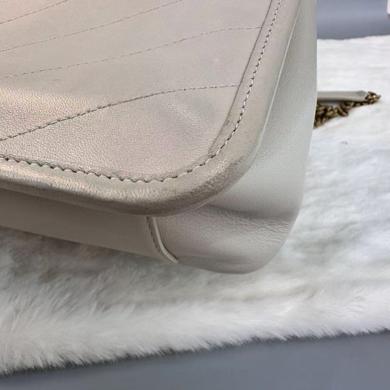 YSL Saint Laurent Sac MNG Niki bag 奶油白 D扣-10