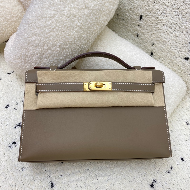 🐯kelly pochette大象灰金K-1