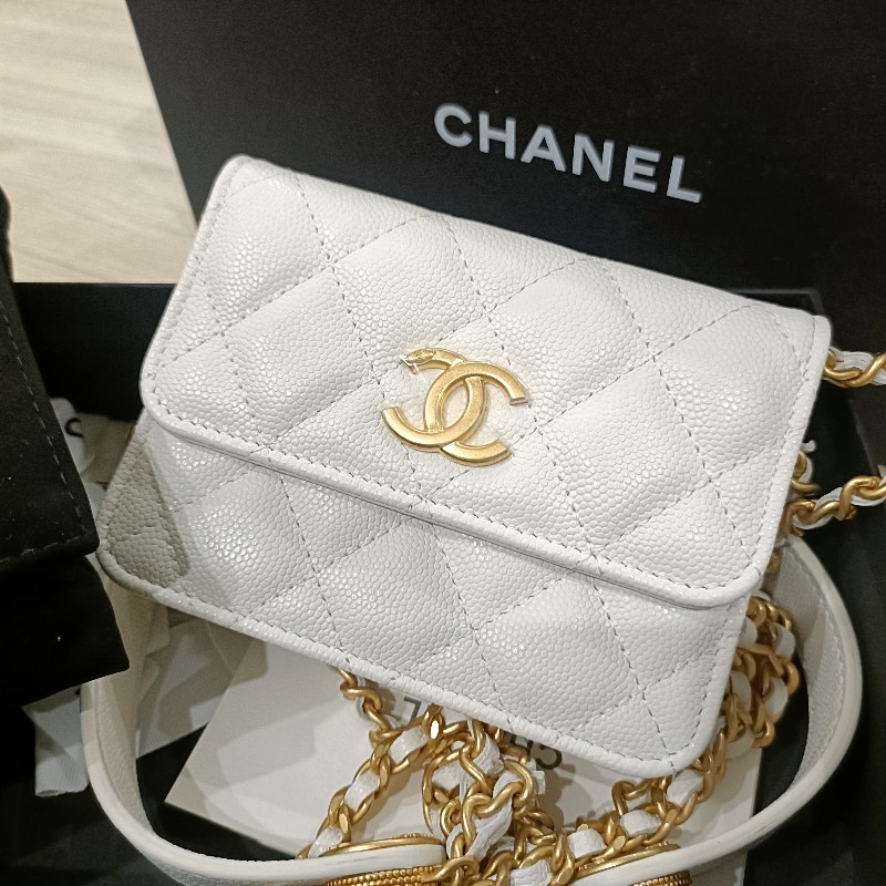 CHANEL白色金幣小包 白雪公主系列 便宜降價-0