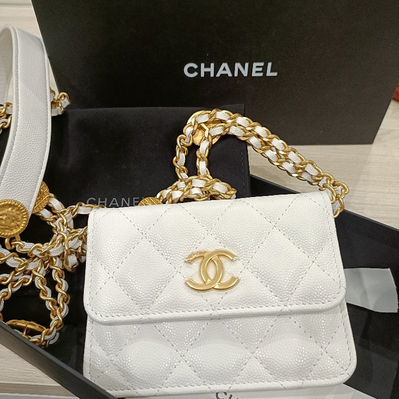 CHANEL白色金幣小包 白雪公主系列 便宜降價-4