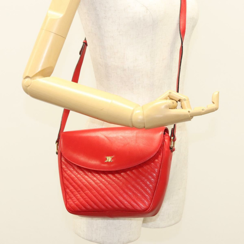 【日本直送】CELINE 肩背包 皮革 紅金色 正品 120568-22