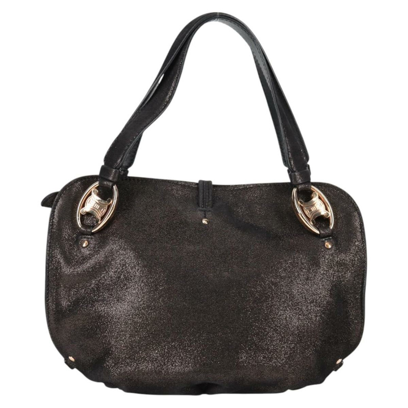 【日本直送】CELINE 手提包 皮革 黑金色 正品 122142AV-1