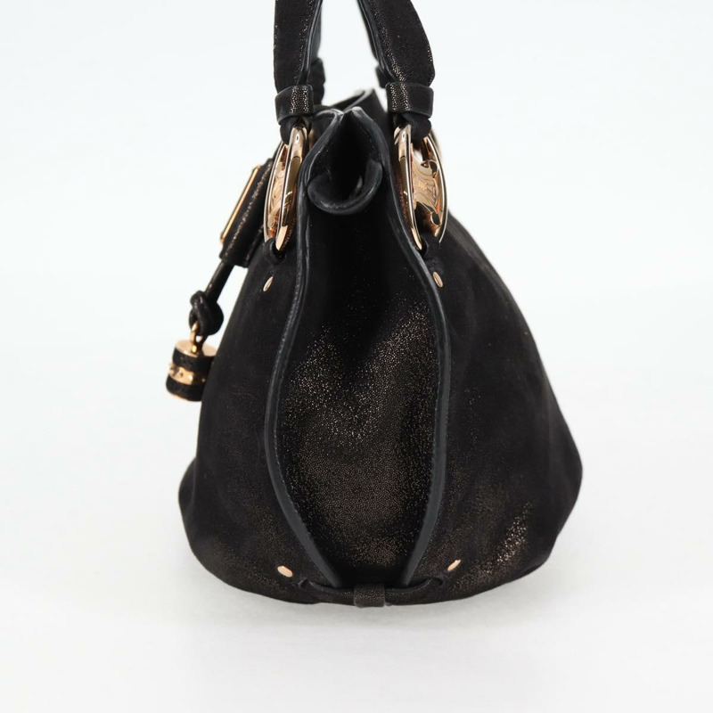 【日本直送】CELINE 手提包 皮革 黑金色 正品 122142AV-2