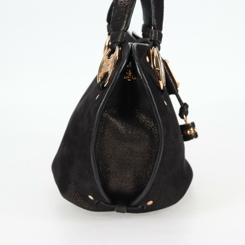 【日本直送】CELINE 手提包 皮革 黑金色 正品 122142AV-3