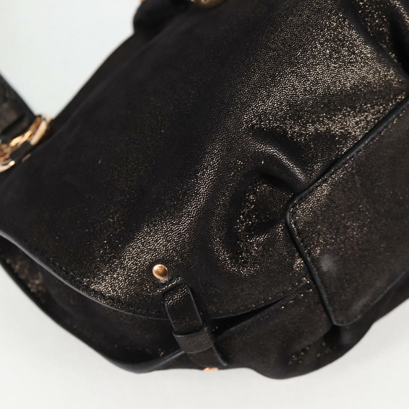 【日本直送】CELINE 手提包 皮革 黑金色 正品 122142AV-7