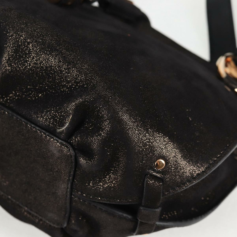 【日本直送】CELINE 手提包 皮革 黑金色 正品 122142AV-13