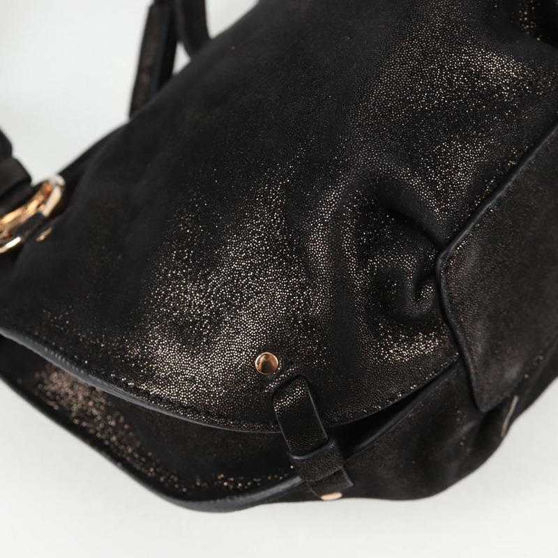 【日本直送】CELINE 手提包 皮革 黑金色 正品 122142AV-14