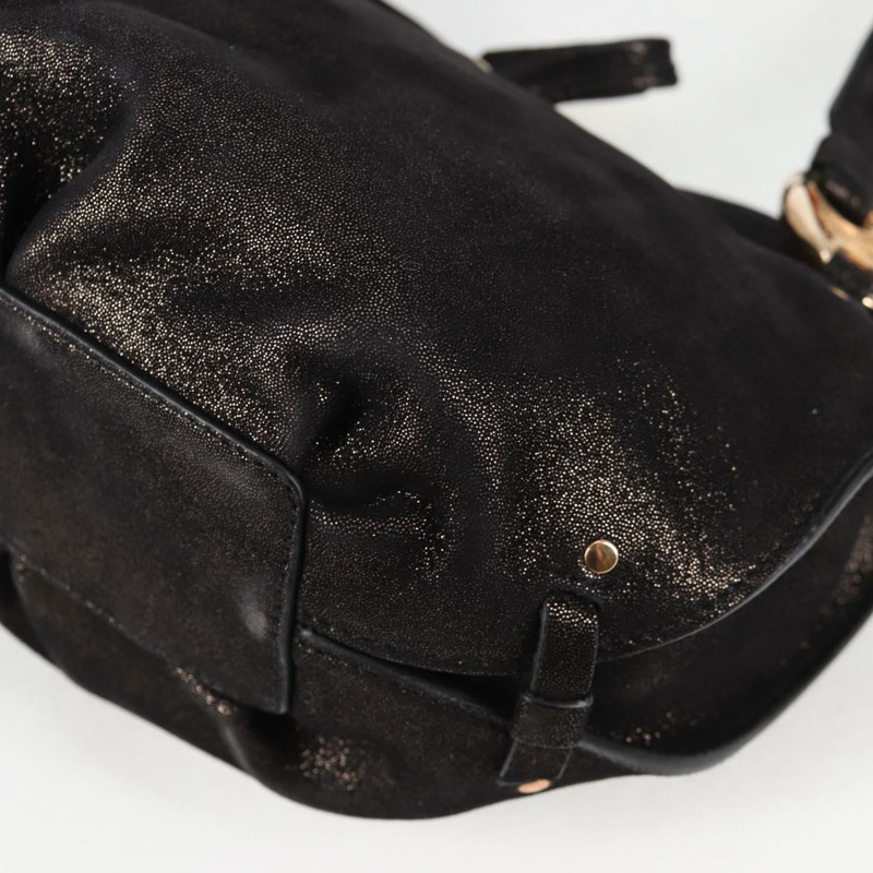 【日本直送】CELINE 手提包 皮革 黑金色 正品 122142AV-15