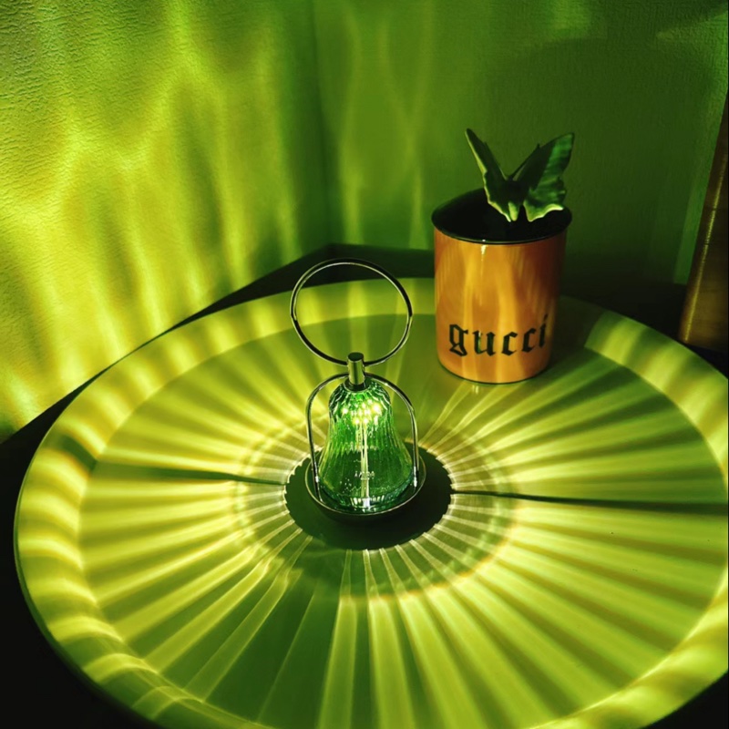 St Louis Apollo 綠色小水晶手提燈-4