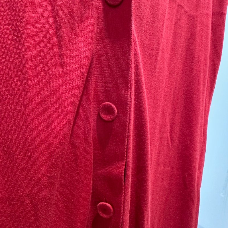 【美收精品】HERMES 紅色針織長版上衣 2-744-2