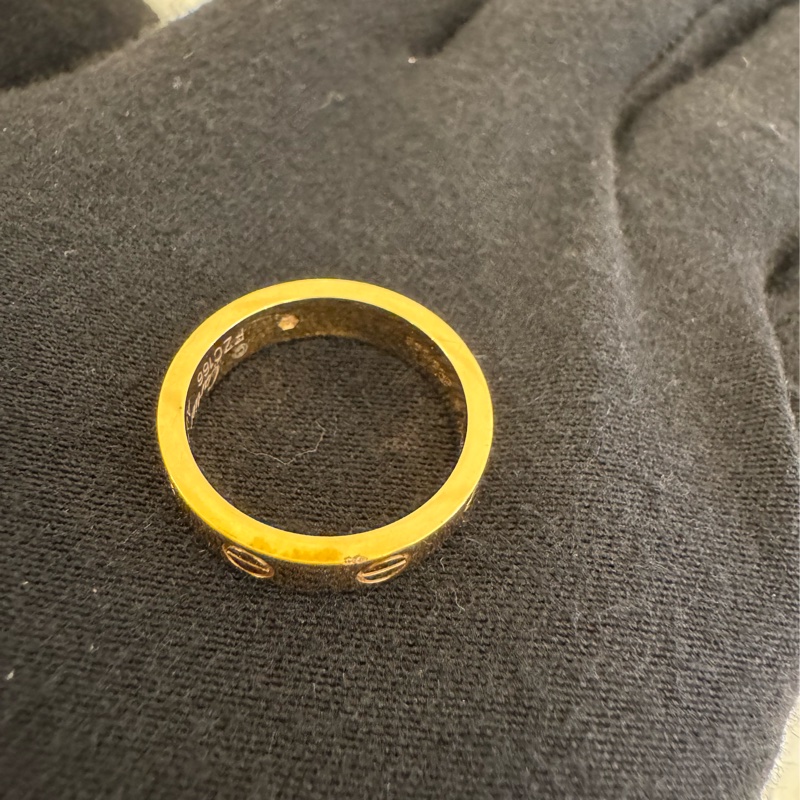 Cartier Love系列單鑽玫瑰金戒指47號-17