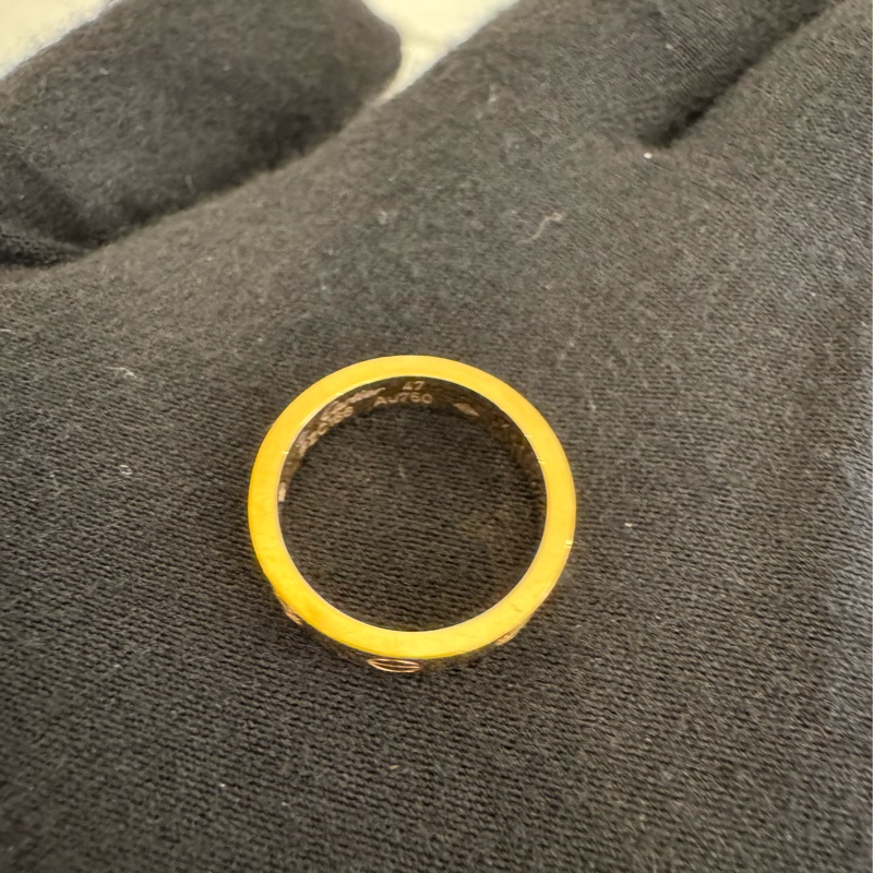 Cartier Love系列單鑽玫瑰金戒指47號-18