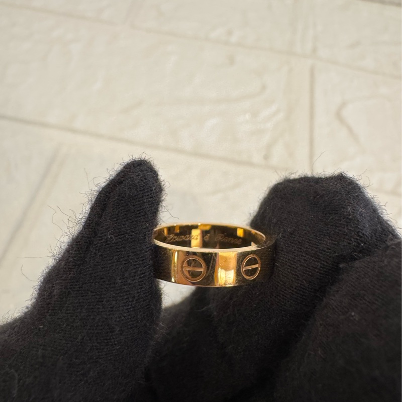 Cartier Love系列單鑽玫瑰金戒指47號-20