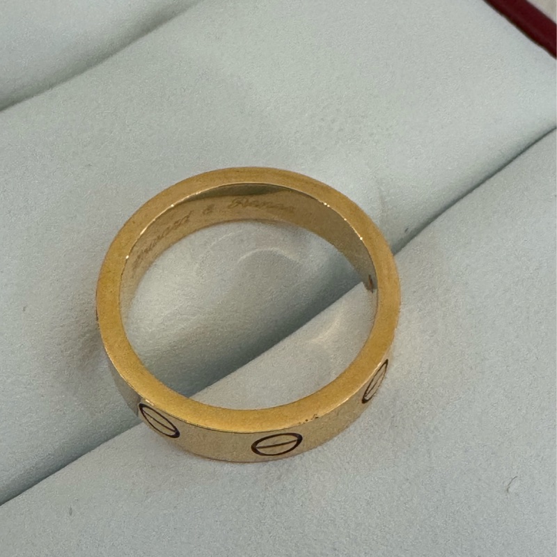 Cartier Love系列單鑽玫瑰金戒指47號-8
