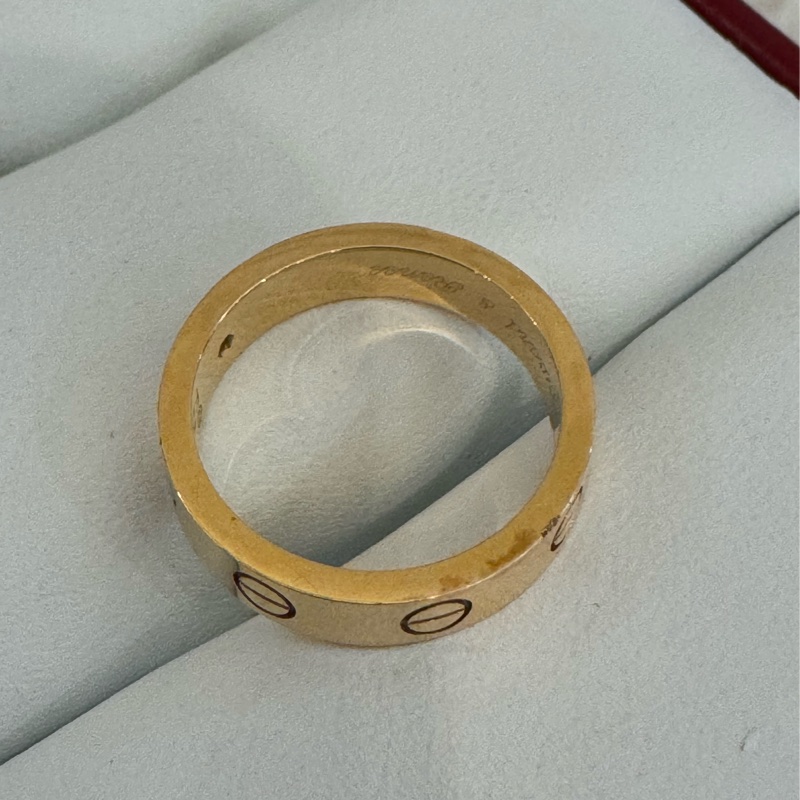 Cartier Love系列單鑽玫瑰金戒指47號-10