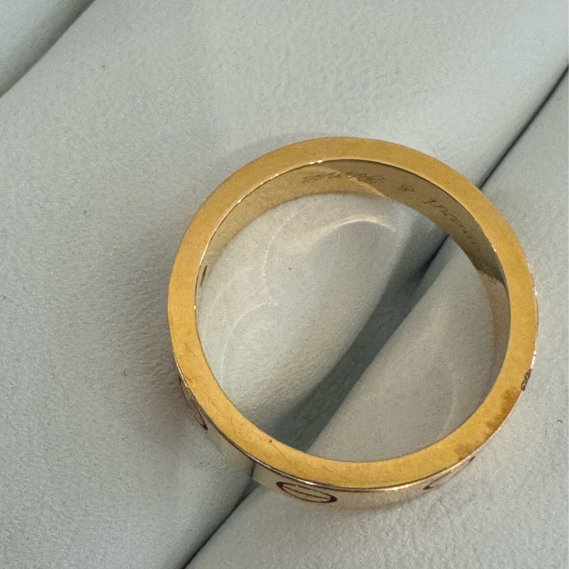 Cartier Love系列單鑽玫瑰金戒指47號-11