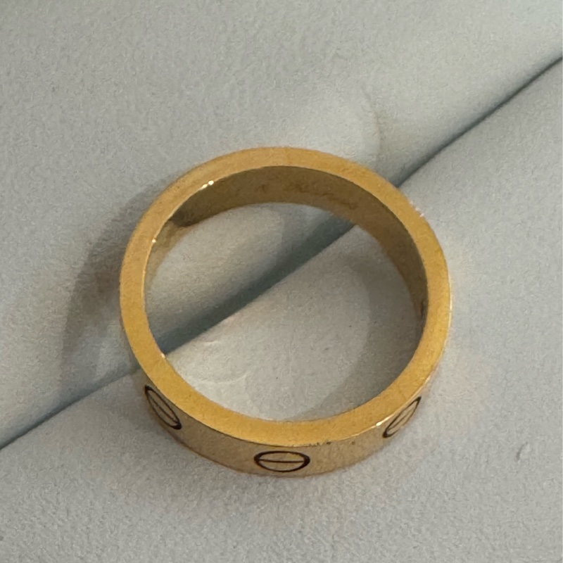 Cartier Love系列單鑽玫瑰金戒指47號-13