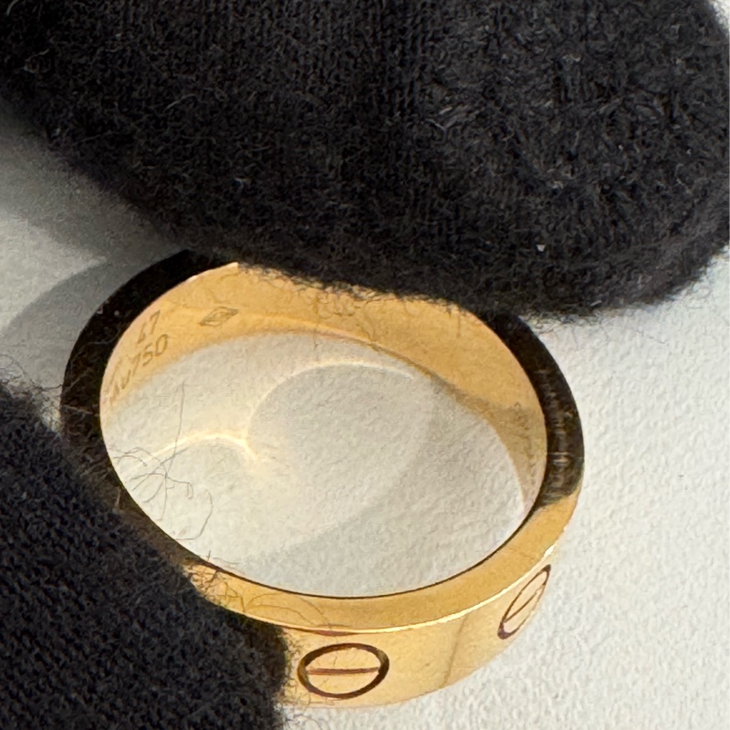 Cartier Love系列單鑽玫瑰金戒指47號-14