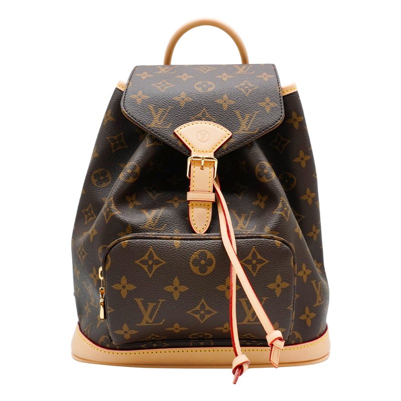 Louis Vuitton 展示品 Montsouris PM 帆布磁吸束口後背包(M11198-咖)-0