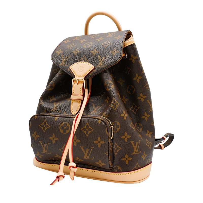Louis Vuitton 展示品 Montsouris PM 帆布磁吸束口後背包(M11198-咖)-1
