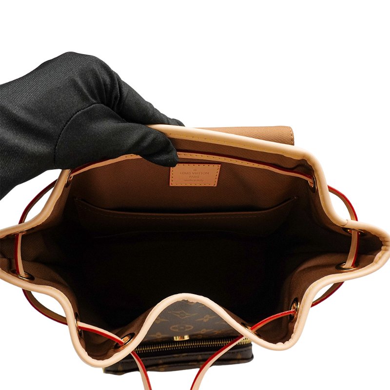 Louis Vuitton 展示品 Montsouris PM 帆布磁吸束口後背包(M11198-咖)-4