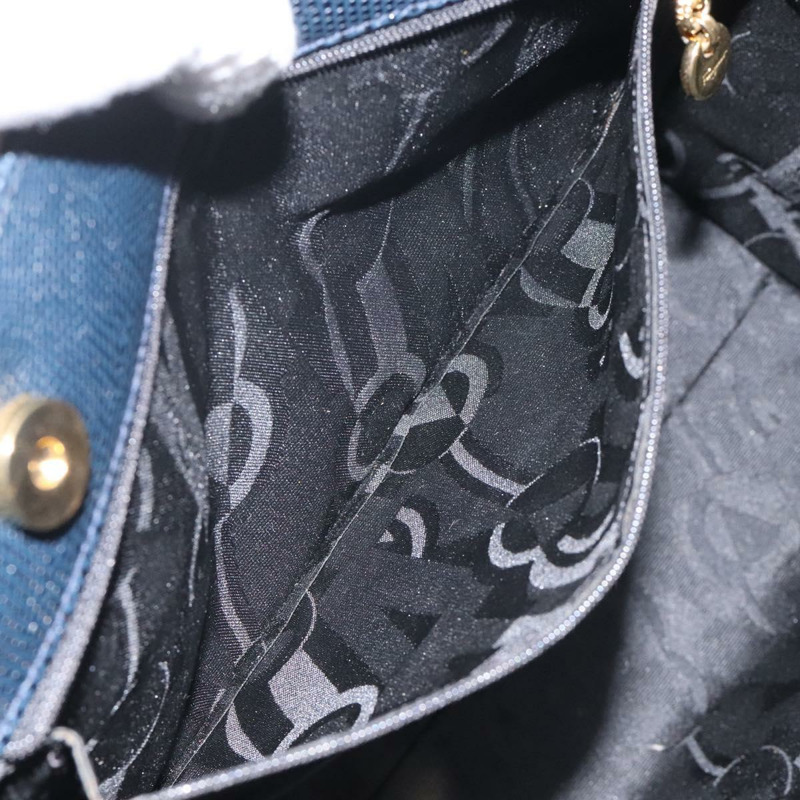 【日本直送】Salvatore Ferragamo 托特包皮革壓花海軍藍金色正品 gh069-18