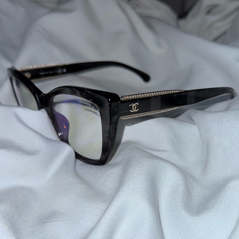 Chanel香奈兒貓眼防藍光平光眼鏡 3460-h-1