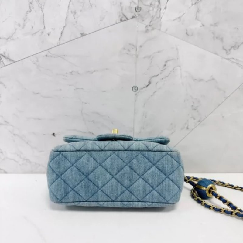 Chanel 牛仔金球方胖子 全新 晶片款 18*13*7-3