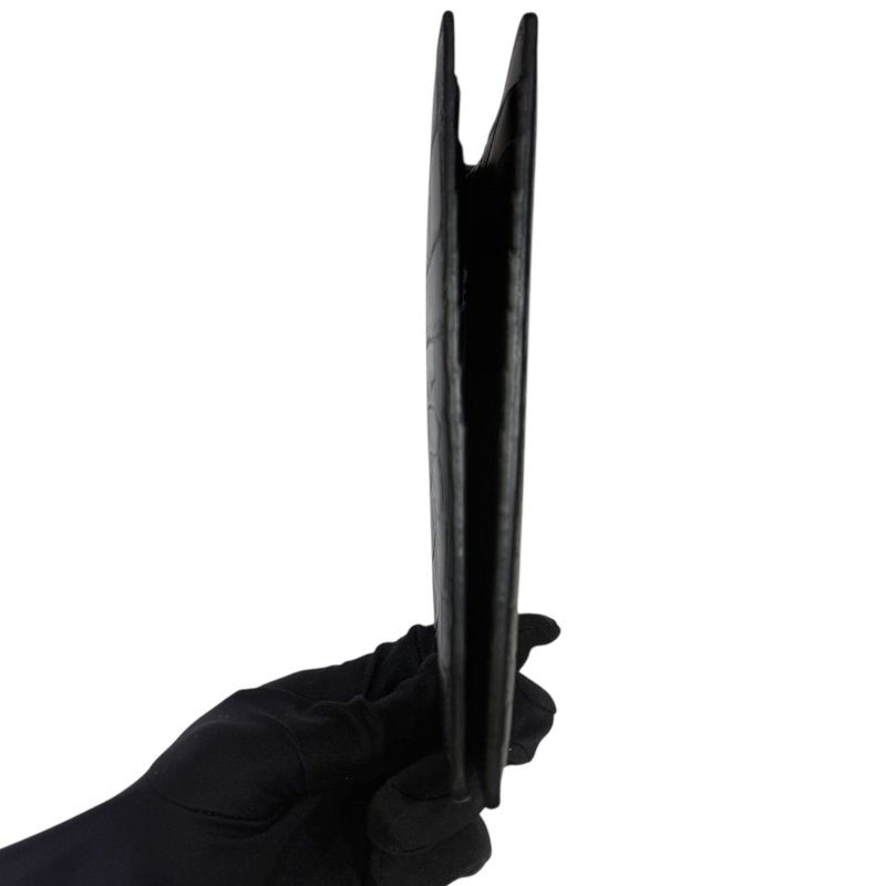 【美收精品】YSL 黑色鱷魚紋長夾 2-372-3