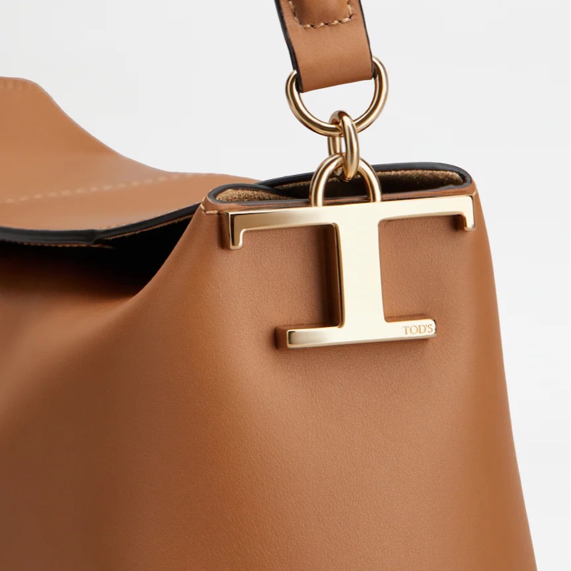 促銷品 TODS T CASE Mini 皮革單肩包 棕色-1