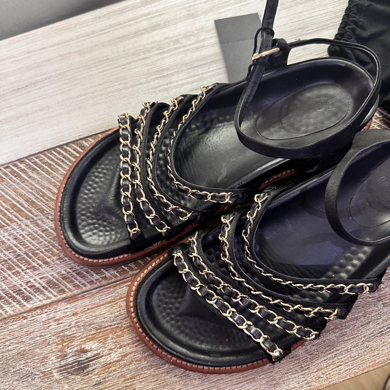 Chanel Chain Sandals 銀鏈小羊皮涼鞋-2