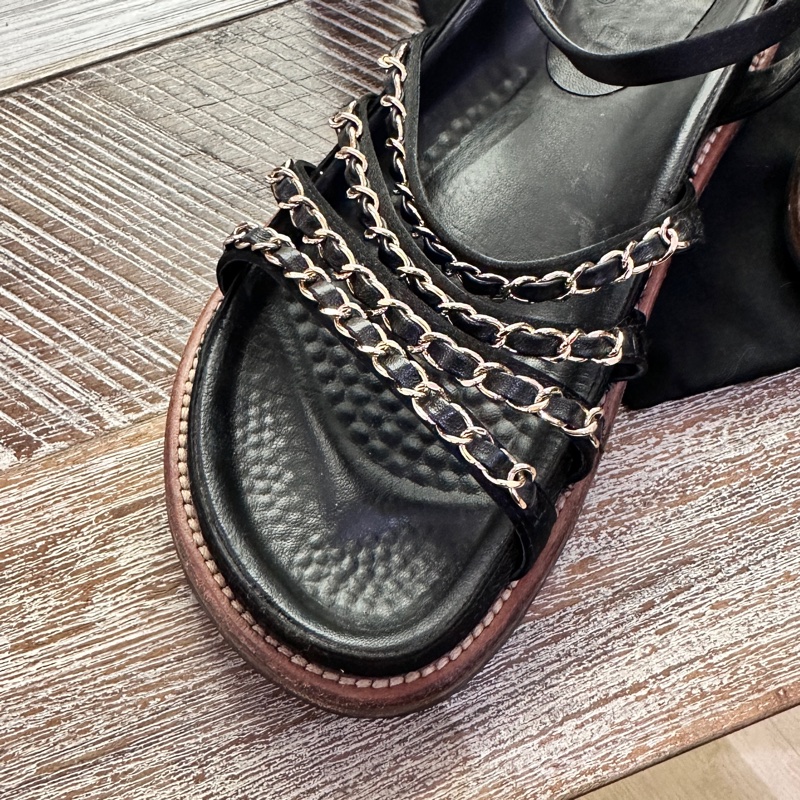 Chanel Chain Sandals 銀鏈小羊皮涼鞋-8