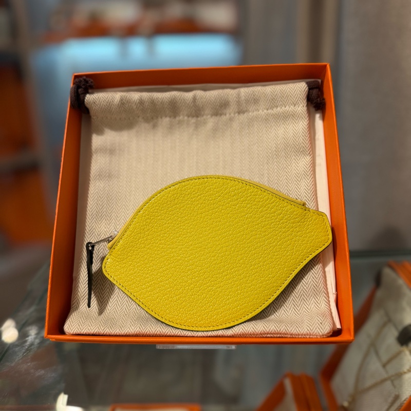 Hermes水果系列腰帶扣零錢包-檸檬-0