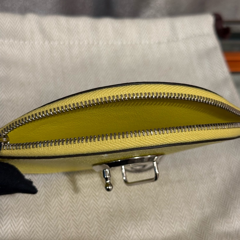 Hermes水果系列腰帶扣零錢包-檸檬-4