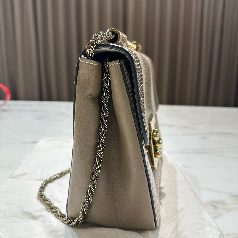 Chloé 蛇皮 金轉扣 手提 斜背包-4