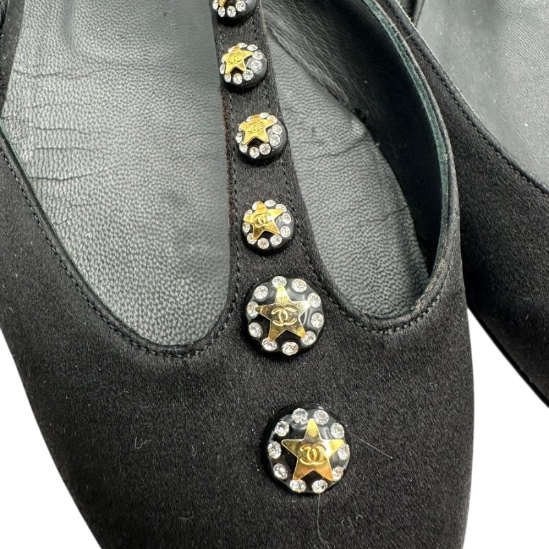 【美收精品】CHANEL黑色星型平底鞋 2-694-3