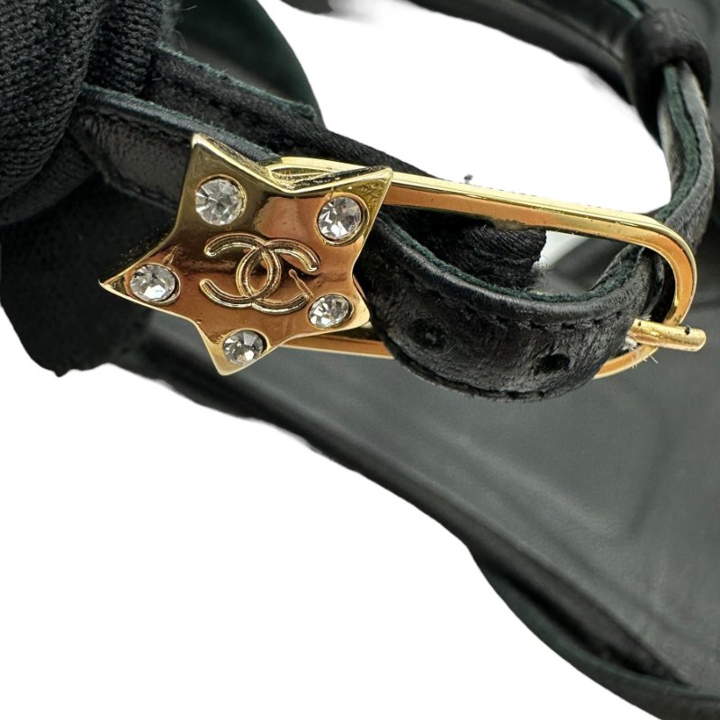 【美收精品】CHANEL黑色星型平底鞋 2-694-5