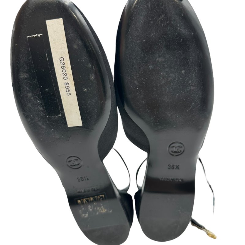 【美收精品】CHANEL黑色星型平底鞋 2-694-6