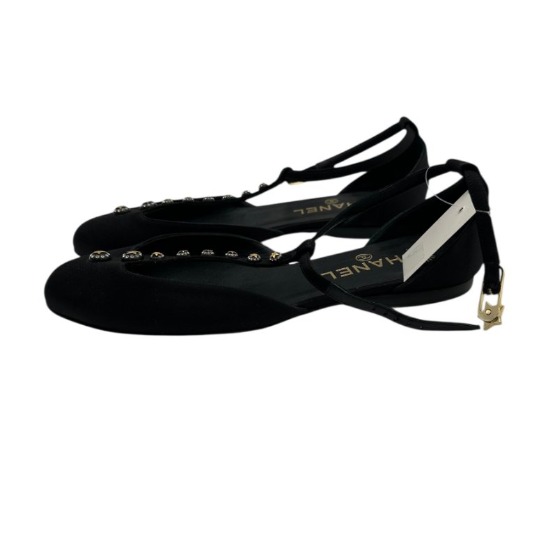 【美收精品】CHANEL黑色星型平底鞋 2-694-8