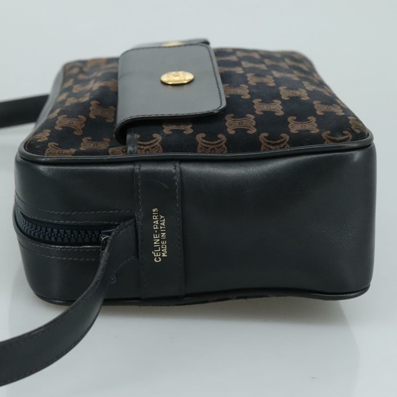 【日本直送】CELINE Macadam 帆布單肩包 絨面革 海軍藍 正品 mr965-4