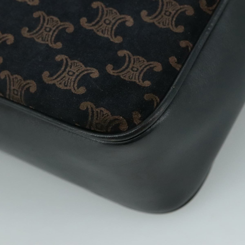 【日本直送】CELINE Macadam 帆布單肩包 絨面革 海軍藍 正品 mr965-11