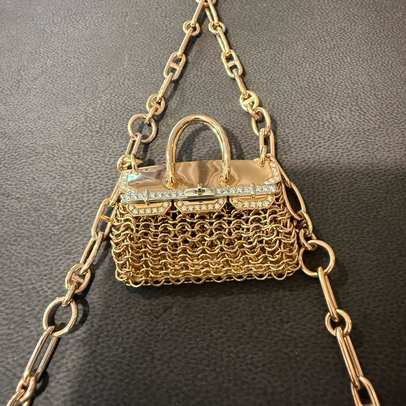 Hermes 高級珠寶系列 - Precieux Birkin 帶鑽長頸鏈-2