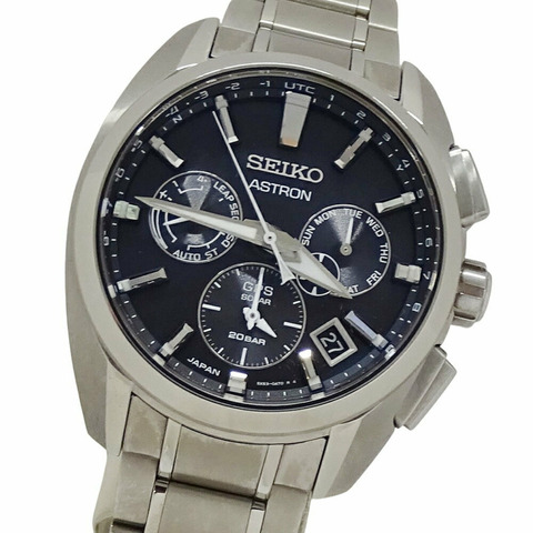 精工 Astron 5X53-0AV0 SBXC067 男錶 GPS 衛星收音機 太陽能 鈦金屬 銀色 黑色