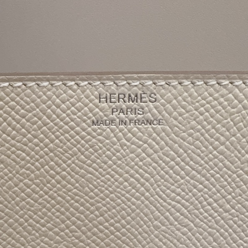 【全新】Hermès Della Elan 奶昔白 銀釦 K 全新全配-31