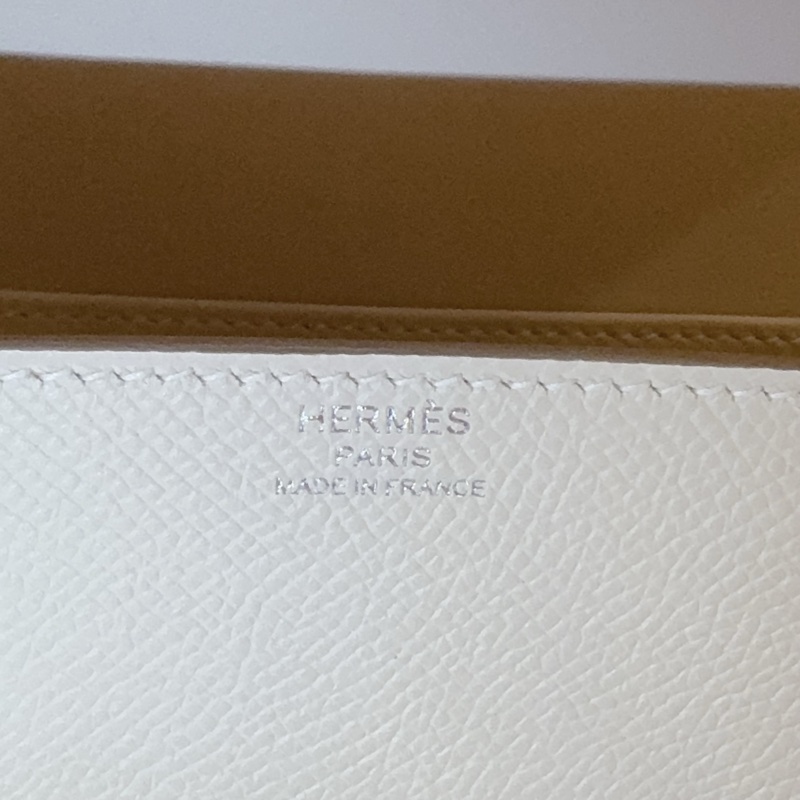 【全新】Hermès Della Elan 奶昔白 銀釦 K 全新全配-34