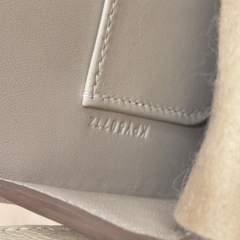 【全新】Hermès Della Elan 奶昔白 銀釦 K 全新全配-41