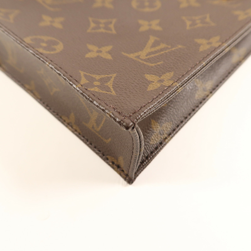 LOUIS VUITTON Monogram Petit Sac Plat金扣手挽肩背兩用袋Monogram Petit Sac Plat金扣手挽肩背兩用袋-9